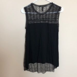 Sexy sheer back BCBGMAXAZRIA  blouse XS
